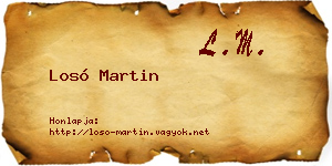 Losó Martin névjegykártya