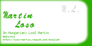 martin loso business card