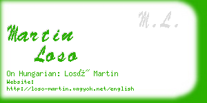 martin loso business card